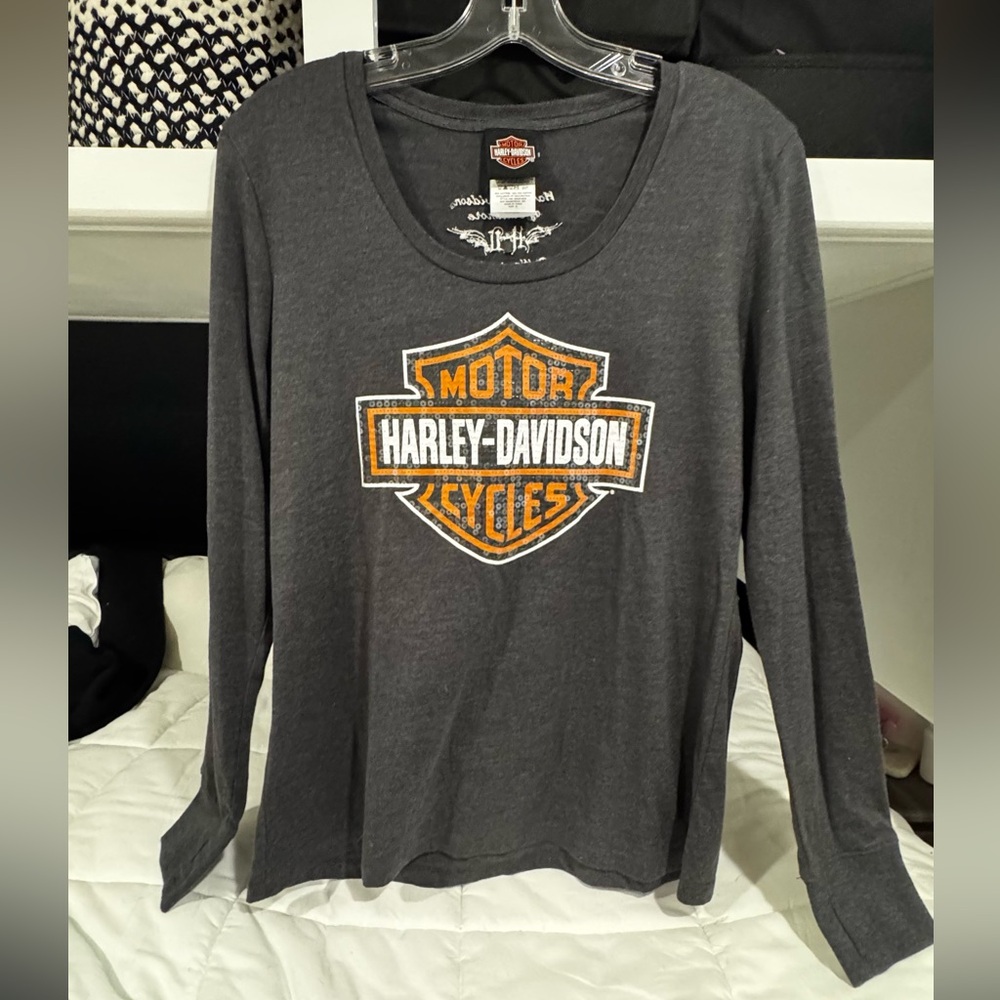 Harley-Davidson Heather Grey Long Sleeve Tee